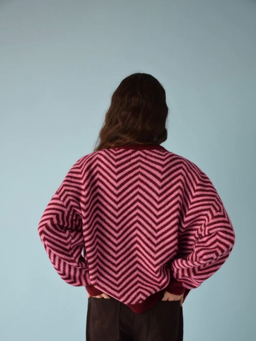 Burgundy Pink Knit Sweater