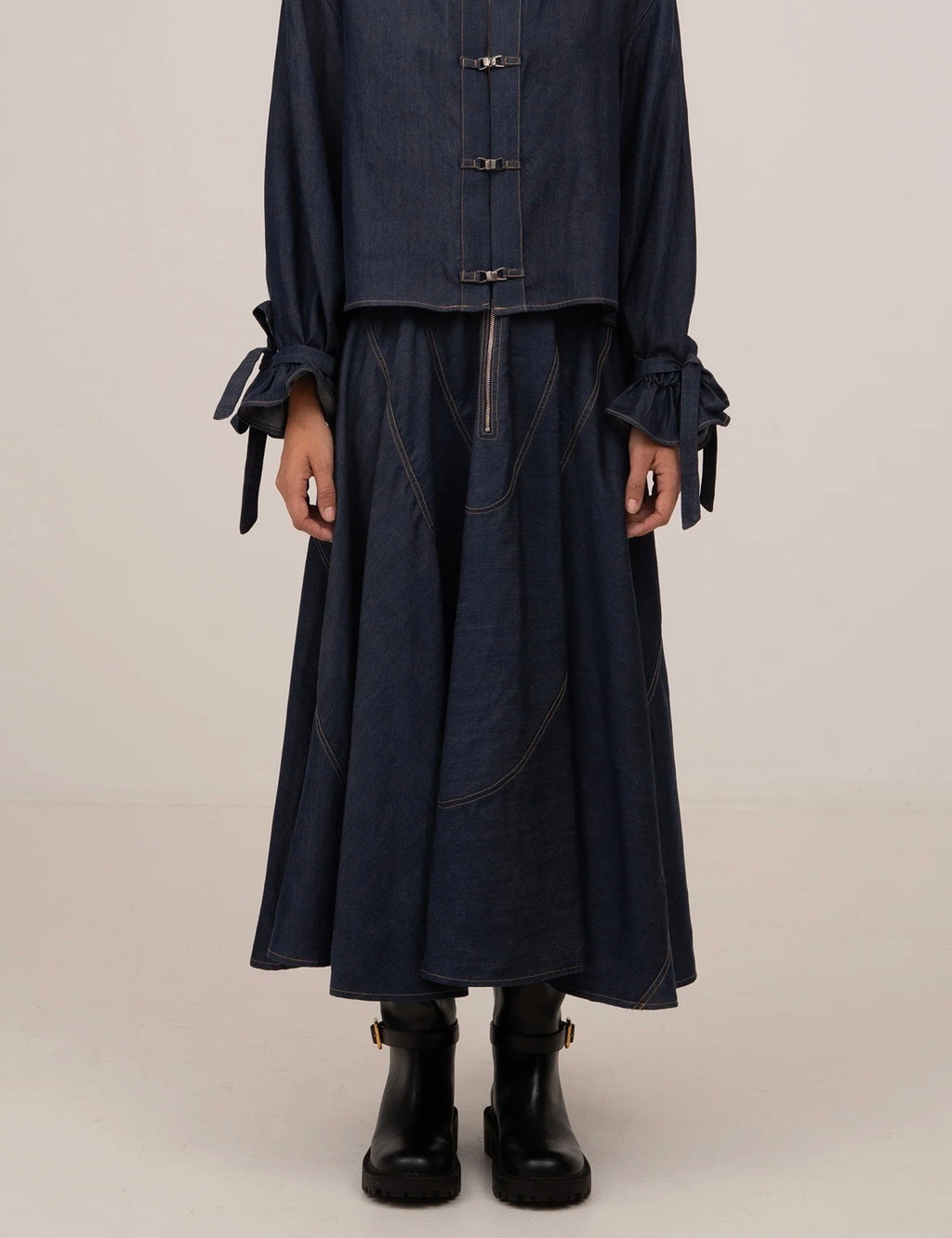 Denim Low Waist Skirt