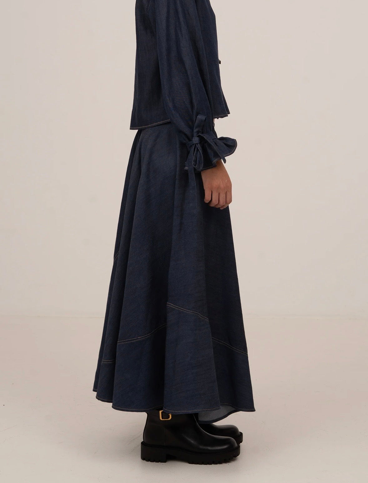 Denim Low Waist Skirt