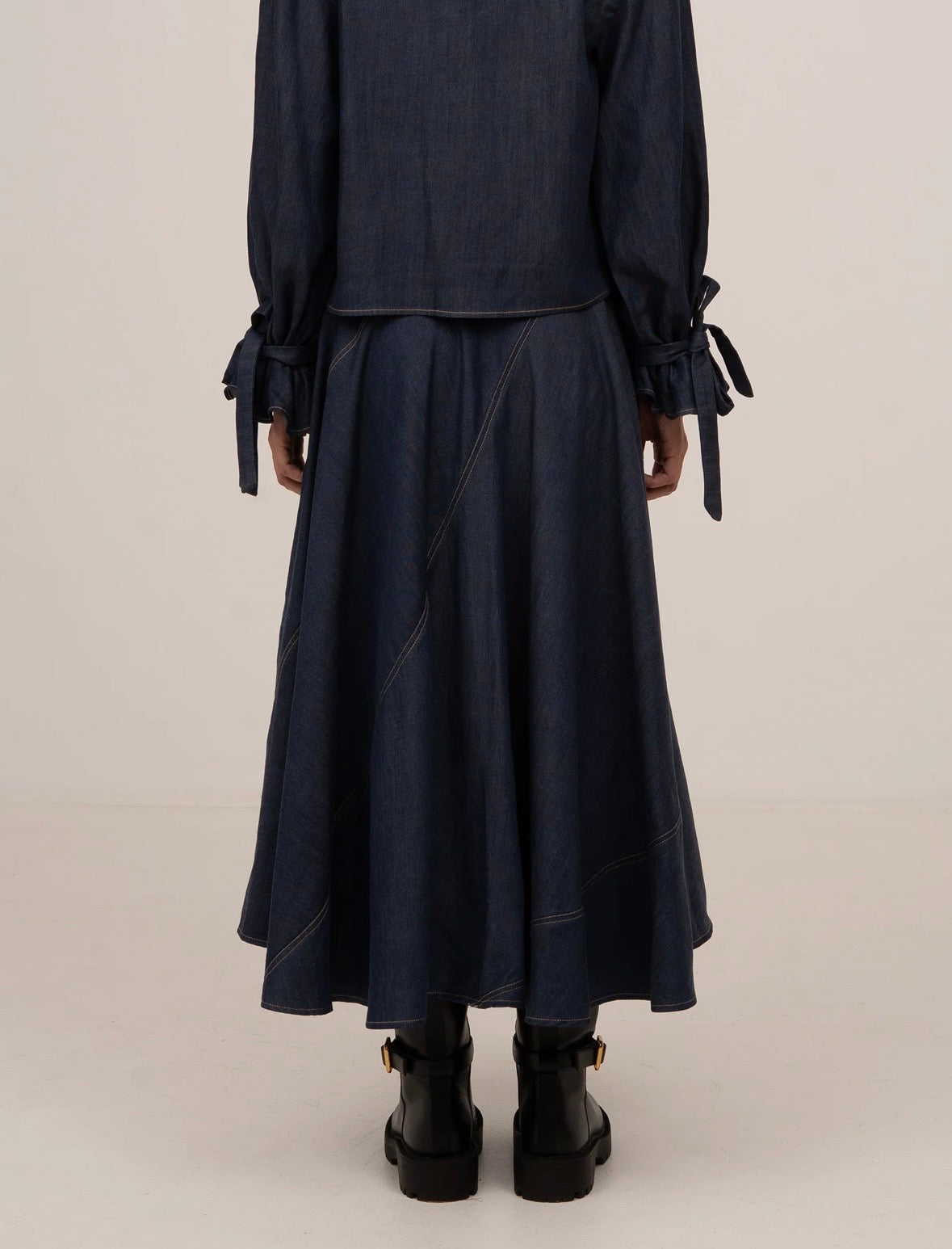 Denim Low Waist Skirt