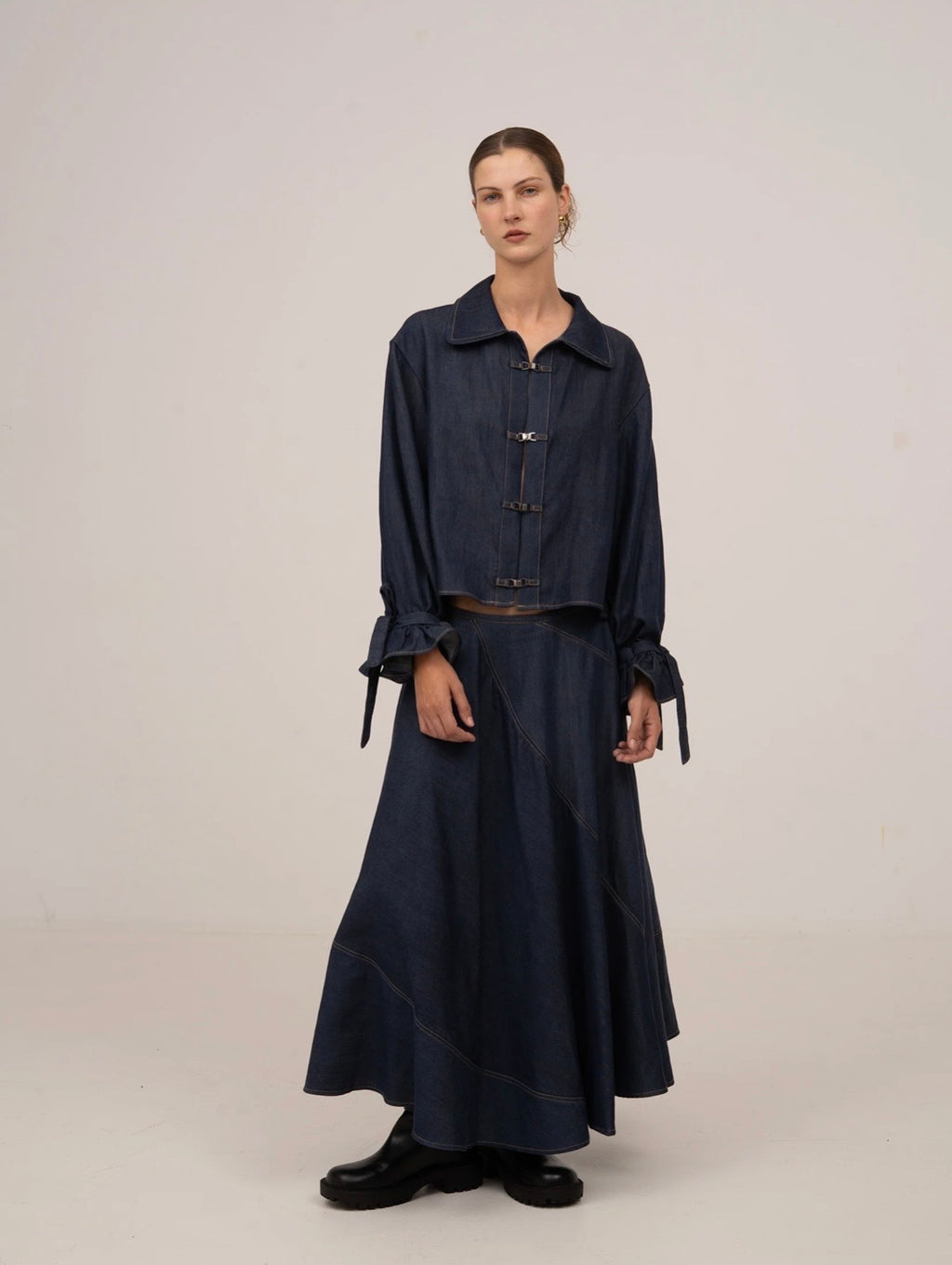 Denim Low Waist Skirt