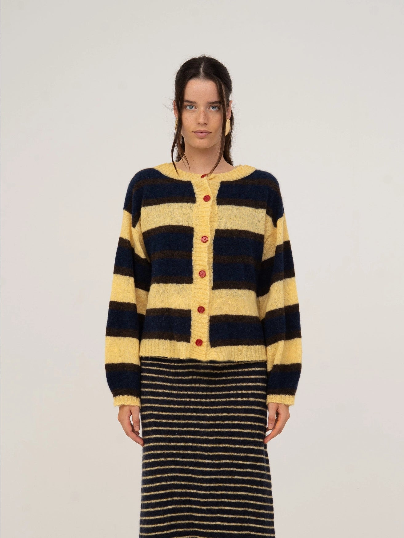 Cárdigan De Punto A Rayas Fresh Charm